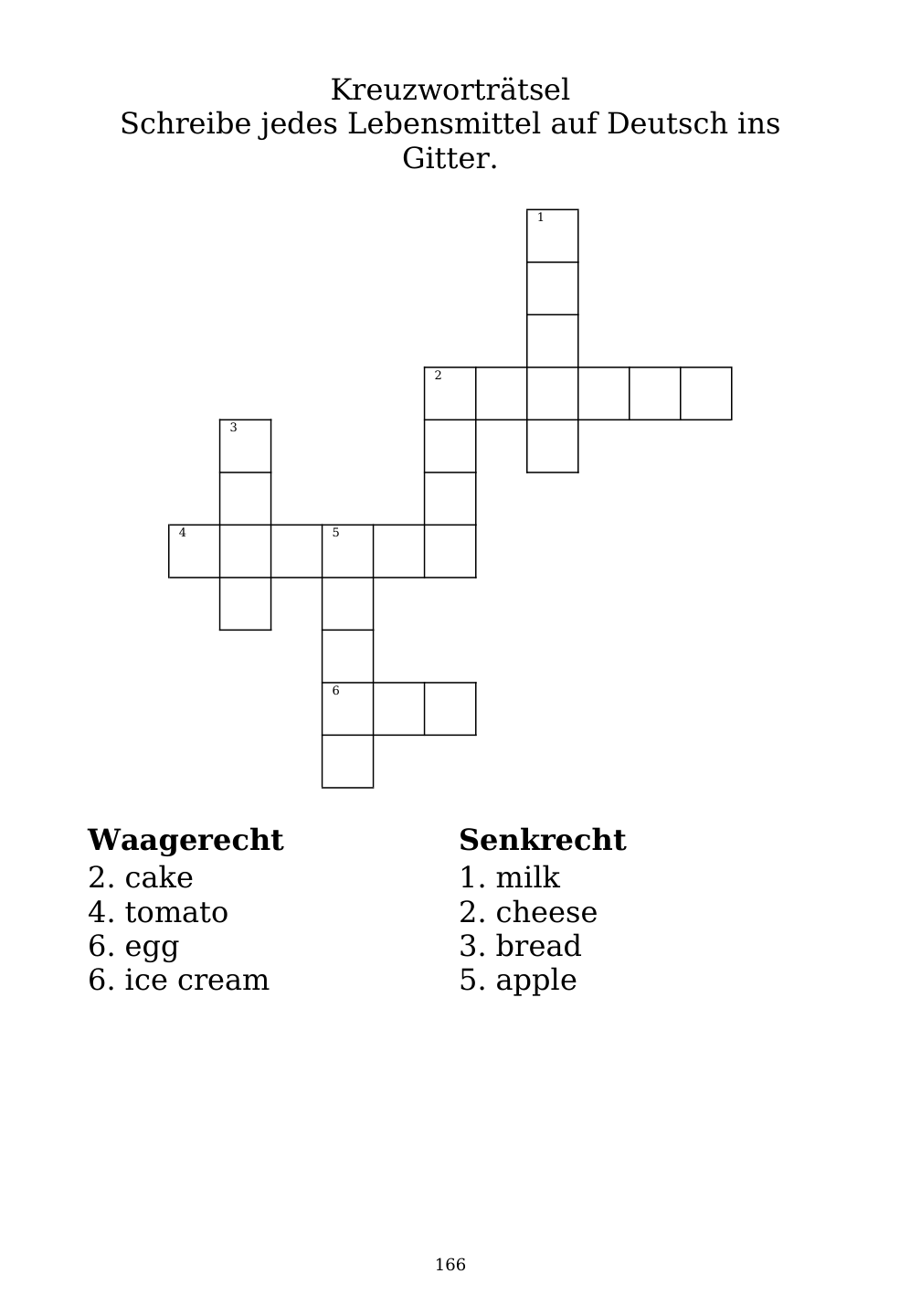 Crossword puzzle from the workbook