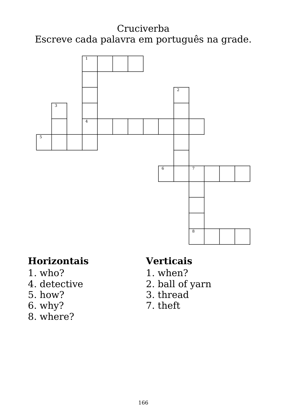 Crossword puzzle from the workbook