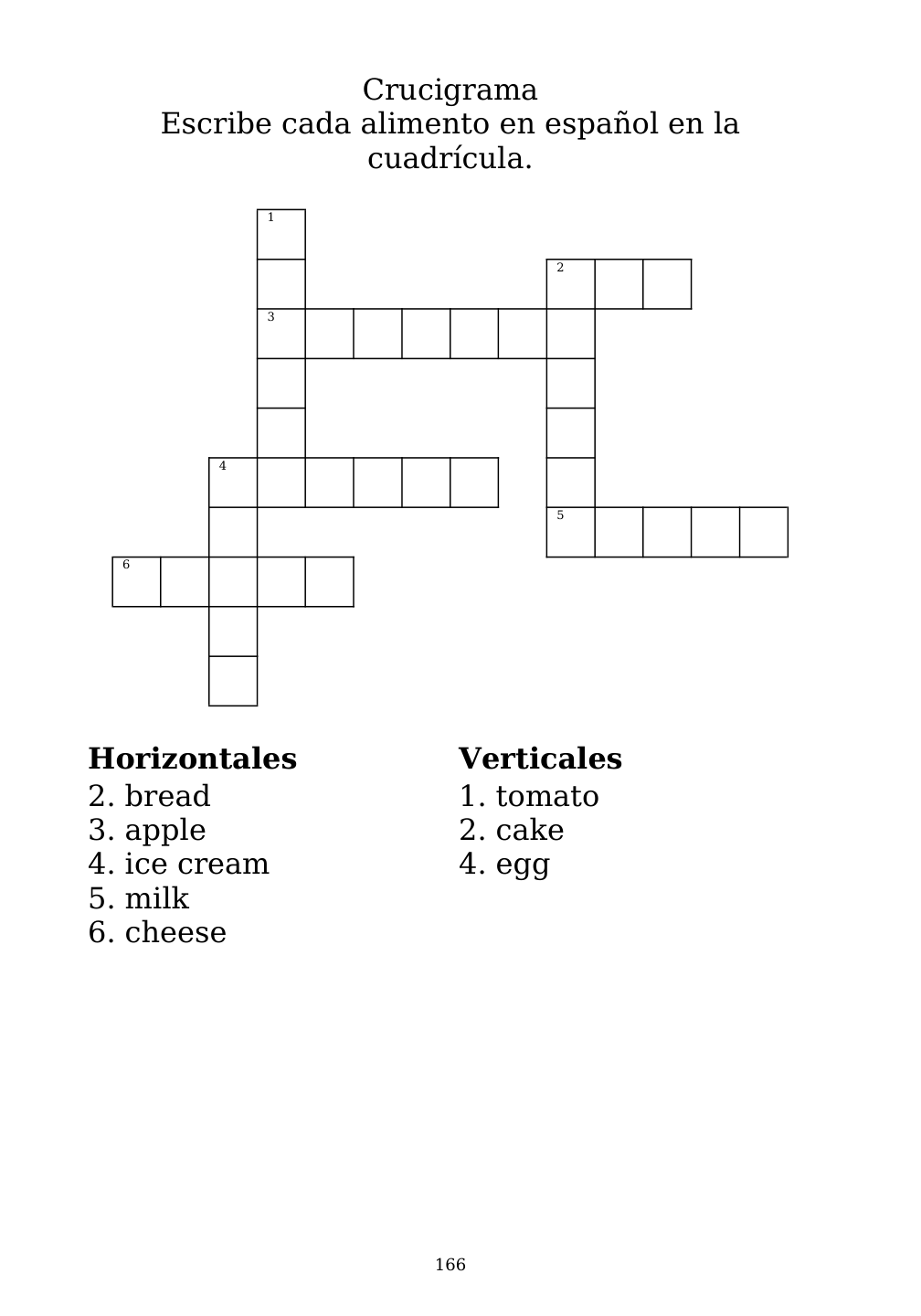 Crossword puzzle from the workbook